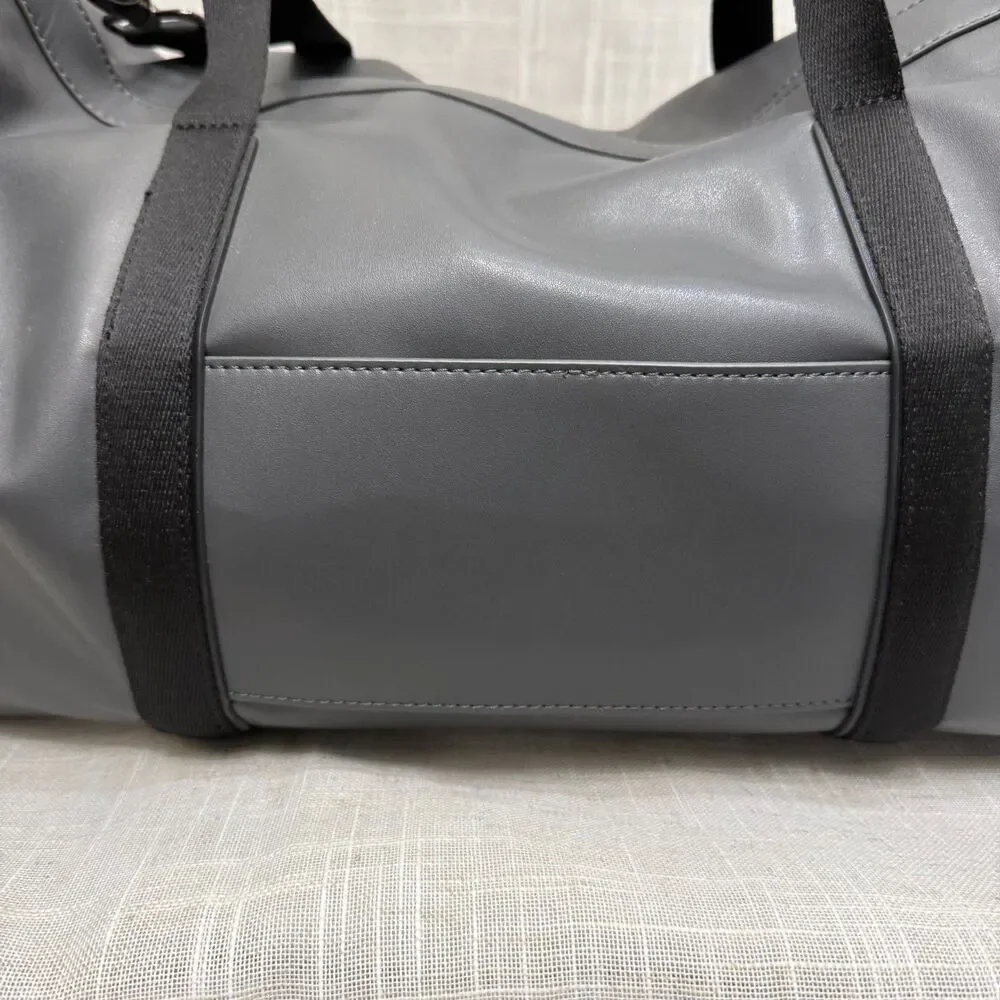 Ted Baker London Hold All Faux-Leather Weekend Duffel Bag Gray